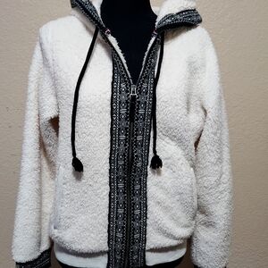 American Eagle Outfitters Women's Fleece Hoodie Size Medium Off White